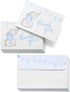 GSM Brands 20 (4 inch 6 inch) Thank You Cards for Baby Shower with Boy Theme - Cards with Envelopes x