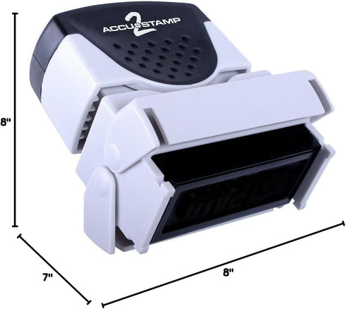 Cosco ACCU-STAMP2 1-Color, 1-5/8" 1/2" (035601) Message Stamp with Shutter, FOR DEPOSIT ONLY, x Impression, Pre-Ink