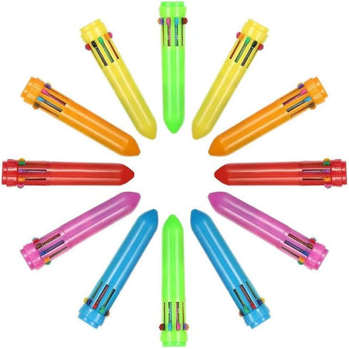 Kaptin 24 Pack Multicolor Ballpoint Pen Mini Shuttle Pens, Retractable Pens for Kids, Office School Supplies