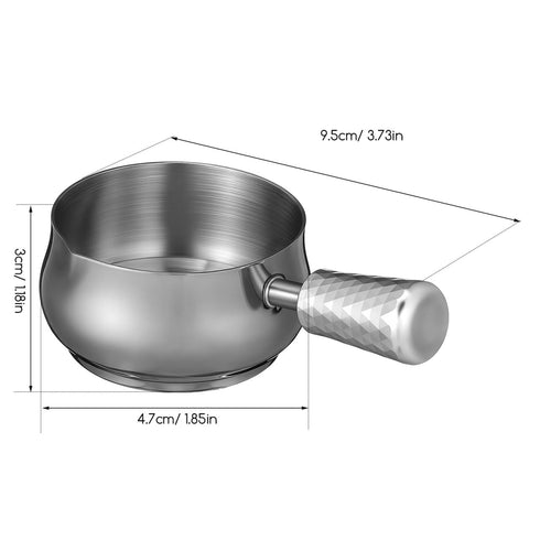 60ml 304 Wax Seal Spoon Pot Big Stainless Steel Wax Melting Spoon Warmer Scoop with Handle for Sealing Stamp Envelope
