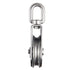 M100 Heavy Duty Single Pulley Roller Loading 3300Ibs, 304 Stainless Steel Swivel Lifting Rope Block