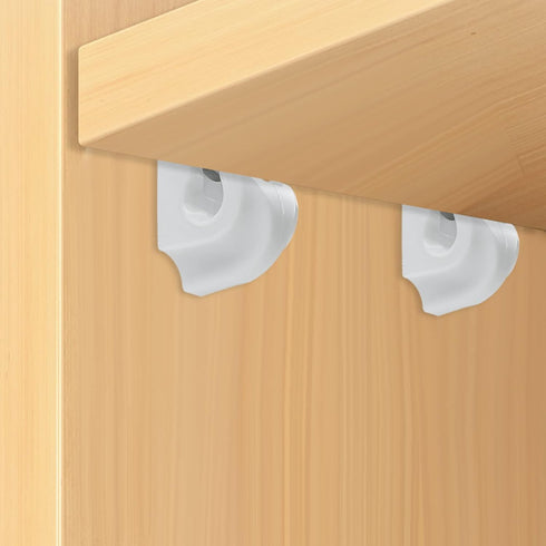 24 Pack White Down Wall Clip Closet Shelves Clips, Heavy Duty Wire Shelf Brackets with Screws