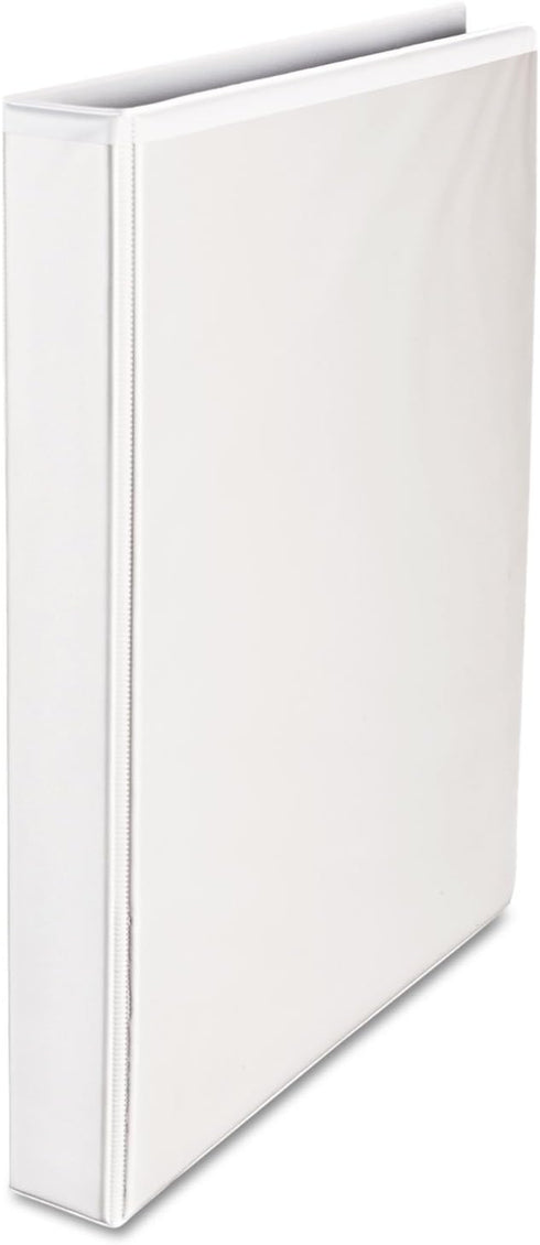 Universal 30712 Push-Open Deluxe Plus D-Ring View Binder, 1-Inch Capacity, White