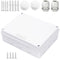 Zulkit Junction Box with Reserved Holes, IP65 Waterproof Dustproof Electrical Box ABS Plastic Project Enclosure White