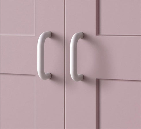 SMOKT 1Pcs 64mm) White Furniture Handles Wardrobe Room Cupboard Cloakroom Bedside Cabinet Handle Bedroom Accessories