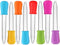 5ml Liquid Droppers Clear Medicine Silicone and Plastic Pipettes, Eye Dropper with Bulb Tip for Kids (8 Pack)