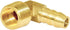 Joywayus Brass Hose Fitting, 90 Degree Elbow, 3/8" Barb x 3/8" NPT Male Pipe, Water/Fuel/Air (Pack of 2)