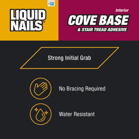 LIQUID NAILS CB-10 Cove Base and Stair Tread Adhesive (10-Ounce)