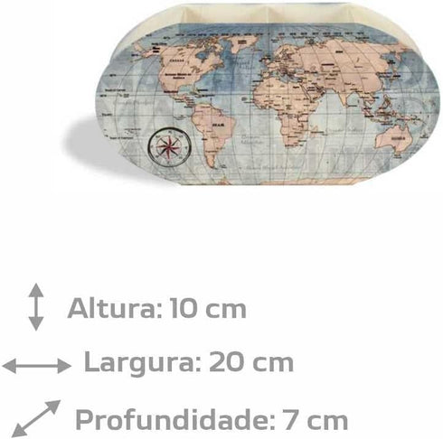GEGUTON Pen Holder with World Map Design, Fun Desk Organizers and Decoration Items for Office Supplies