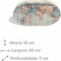GEGUTON Pen Holder with World Map Design, Fun Desk Organizers and Decoration Items for Office Supplies
