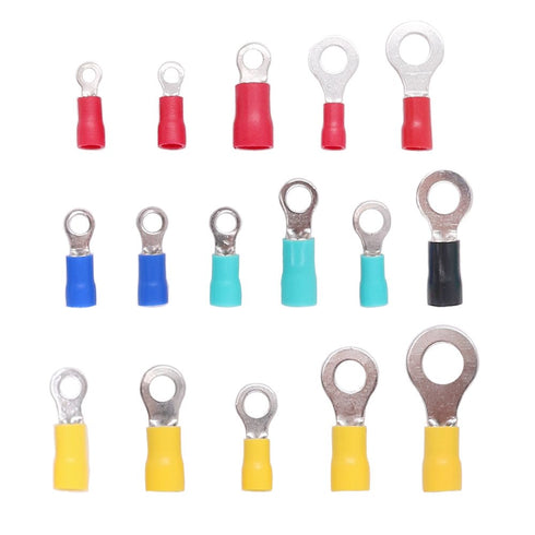 Hilitchi 160-Pcs Assorted 22-10 AWG Insulated Ring Wire Crimp Connector Terminals Assortment Kit