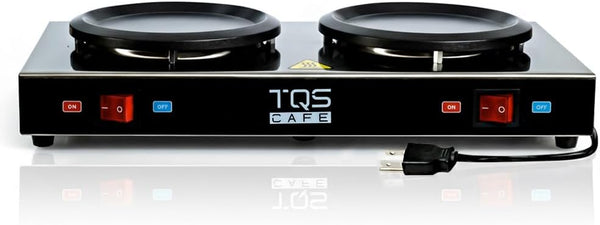 Dual Coffee Decanter Warmer Plate 2-Burner Electric Coffee Warmer for Commercial Use