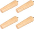 4pcs M8 5x15cm Beavorty Wood Furniture Legs Tapered Table Legs Cabinet Feet with Threaded Rod for Coffee Table Desk