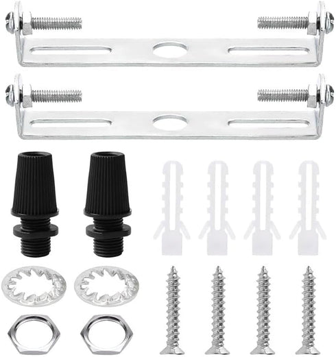 OpusBags 2 Sets of 120mm Metal Color Ceiling Light Fixtures, Including Steel Crossbars,