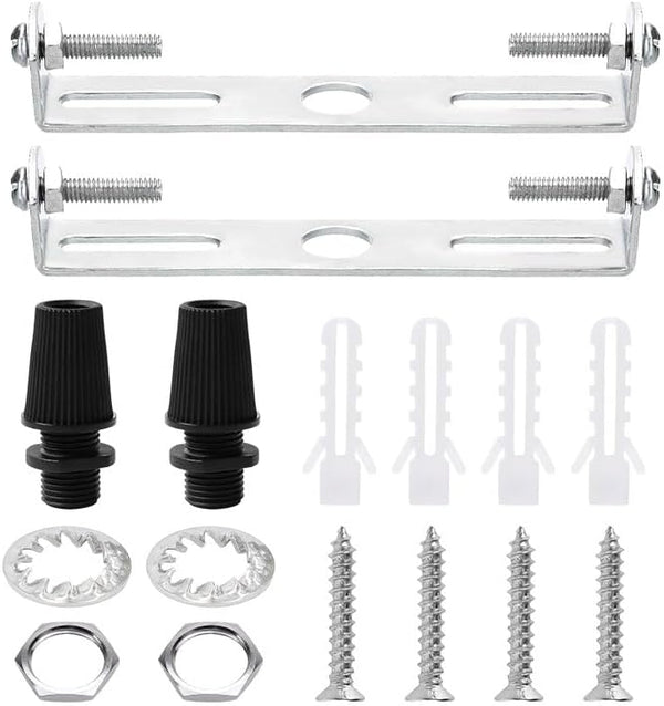 OpusBags 2 Sets of 120mm Metal Color Ceiling Light Fixtures, Including Steel Crossbars,
