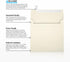 LUXPaper Square Invitation Envelopes, 5" x 5", Natural, 70lb. Text, 50 Qty, Peel & Press