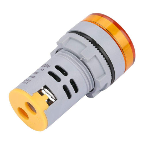 YWBL-WH DC Voltage Display, Digital LED Voltmeter 6-100V Monitor Round Lamp Tester Indicator Light Panel