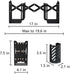 Kingsmile Metal Bookends, Heavy Book Stopper for Shelves, Removable Pen Holder (Black)