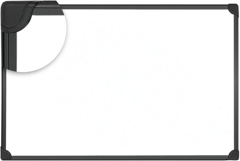 Universal UNV43025 36 in. x 24 in. Magnetic Steel Dry Erase Board - White, Black Frame
