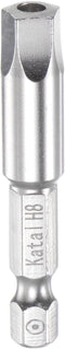 H8 Pentagon Screwdriver Bit 1/4" Hex Shank 2" Length Magnetic Security Power Tool
