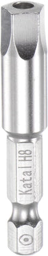 H8 Pentagon Screwdriver Bit 1/4" Hex Shank 2" Length Magnetic Security Power Tool