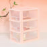 Desktop 3 Drawer Organizer - Pink Plastic Small Drawer Organizer for Office, Home, and Bathroom