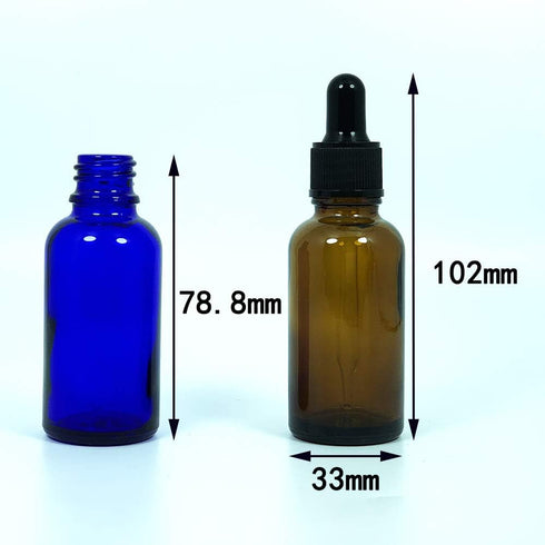 24Pack 1oz (30ml) Glass Dropper Bottle - Essential Oil Bottle with Glass Eye Droppers for Lab and Alcohol Bottles