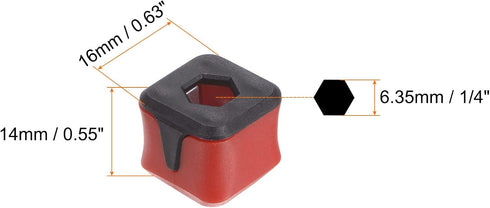 5pcs Bit Magnetizer Ring, 1/4" Hex Hole Removable Magnetic Screw Holder for Power Screwdriver Bits and Hand Tools