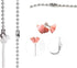 2pcs Silver Ceiling Fan Pull Chain, Rustproof Beaded Extension Chains for Light Bulb, 3.3 Feet Metal Accessories