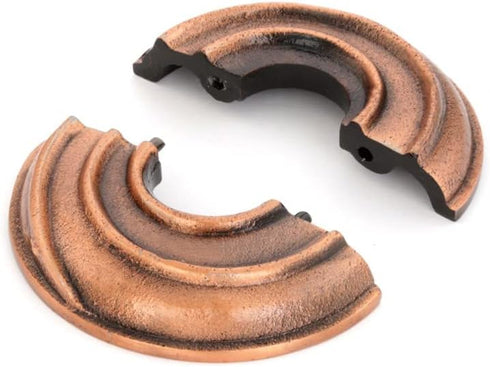 Renovators Supply Manufacturing Escutcheon Plate, 3.13 in OD, 1/2 in IPS, Antique Copper Finish Aluminum