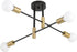 Modern Sputnik Chandelier Ceiling Light 4 Lights, Creative Semi Flush Mount Ceiling