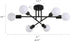 Fixtures,6-Lights MEIXISUE Black Modern Sputnik Chandelier Ceiling Light Industrial Metal Semi Flush Mount Ceiling