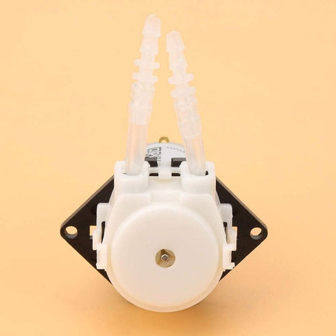 24V DC Peristaltic Liquid Pump Dosing Pump for Aquarium Lab Analytical, 10ml/min - 90ml/min (White)