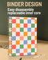 Spiral Journal Notebook for Women, A5 College Ruled, 6"x 8.4", 120 Pages, Lined Journal, Retro Colorful Checkered