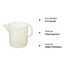 EISCO Plastic Pitcher, 3000mL (3L) - Short Form, Euro Design, Chemical Resistant & Autoclavable Polypropylene