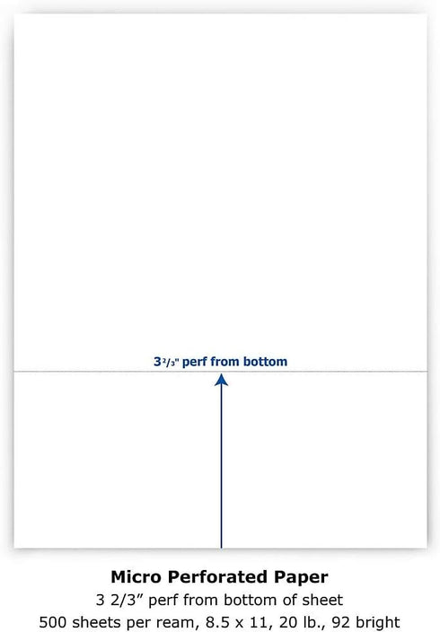 PrintWorks Professional Pre-Perforated Paper for Invoices, Statements, Gift Certificates & More