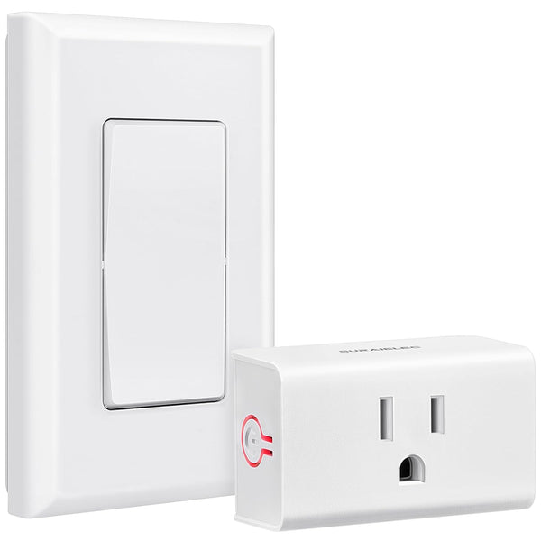 SURAIELEC Wireless Light Switch Remote Control Outlet, No Wiring Needed, 100 FT
