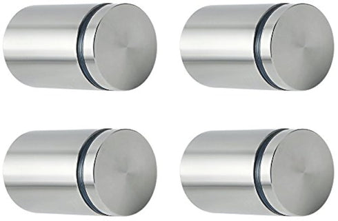 Alise 1" x 1.38'' Wall Mount Glass Standoff Screws - Pack of 4, Stainless Steel Sign Mounting Bracket Hardware, Brushed