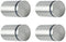 Alise 1" x 1.38'' Wall Mount Glass Standoff Screws - Pack of 4, Stainless Steel Sign Mounting Bracket Hardware, Brushed
