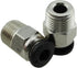 10PCS Pneumatic Fitting Push in Connector Black PC4-M10 Quick Release Fitting for 3D Printer Through Hole