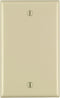 Leviton 80714-I 1-Gang No Device Blank Wallplate, Standard Size, Thermoplastic Nylon, Ivory
