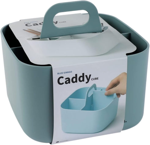 BLUE GINKGO Stackable Multipurpose Caddy Organizer with Handle | Desk, Makeup, Dorm, Classroom Art Organizers (Green,