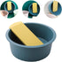 Ipetboom Set 14 Inch Washboard Basin Hand Washing Clothes Basin with Non-Slip Washboard for Household and Baby Laundry