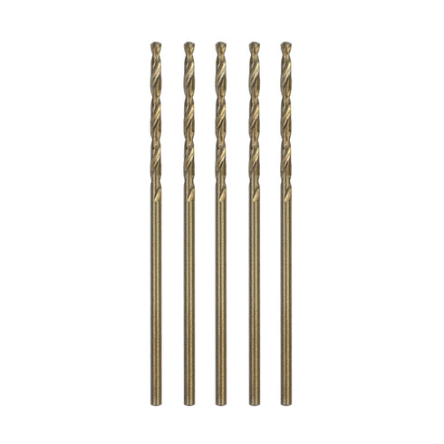 1/16 Inch Cobalt Drill Bits – 5pcs M35 Cobalt Metal Drill Bit Set for Steel, Hard Metal, Cast Iron (1/16" x 1-3/4")