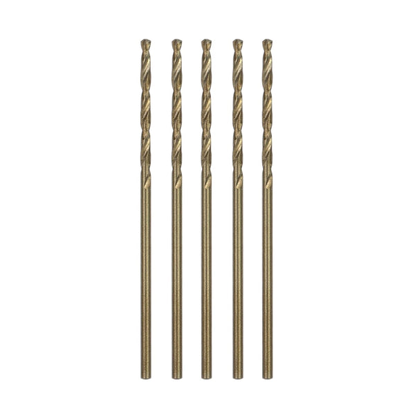 1/16 Inch Cobalt Drill Bits – 5pcs M35 Cobalt Metal Drill Bit Set for Steel, Hard Metal, Cast Iron (1/16" x 1-3/4")