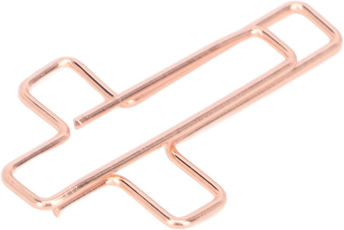 Fdit 100PCS Cross Paper Clips, Rose Gold Metal Clamps for Document Sorting & Organizing at Office, School
