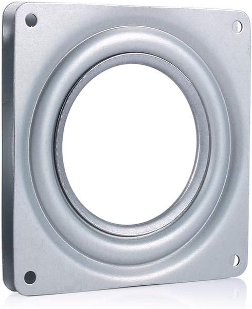 Mrisata 4inch Galvanized Steel Rotating Plate Display Base for Cake, Kitchen Cabinets, Monitor, TV, Painting, and More