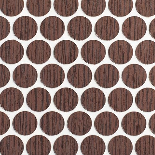 WIDGETCO Presidential Walnut Fastcaps, Peel & Stick Screw Covers, Self-Adhesive Cover Caps (Sheets