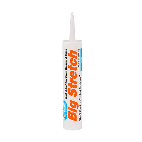 Sashco Big Stretch Acrylic Latex Caulking Sealant, 10.5 oz Cartridge, Clear