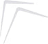 24 Packs 10 12 Inch KINJOEK x Shelf Brackets, Heavy Duty Metal Wall Corner Angle Shelving White Shelf Brackets
